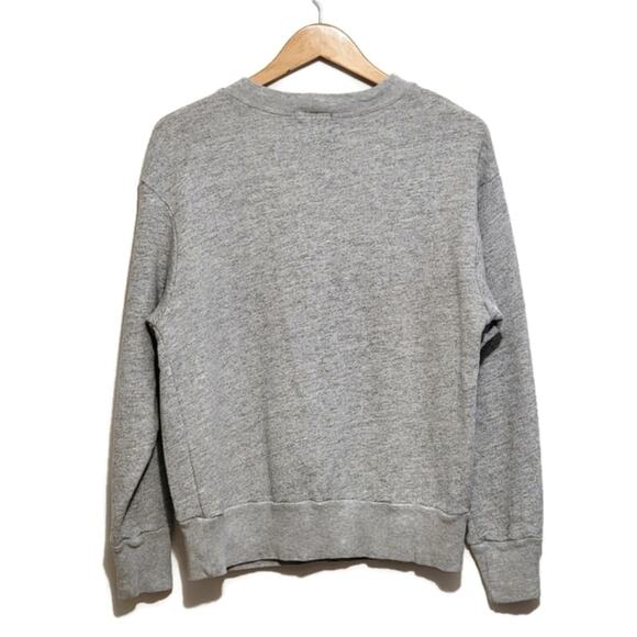 MONROW Cozy Stardust Flocking Star Sweatshirt Gray Athleisure Loungewear Soft  L - Picture 7 of 11